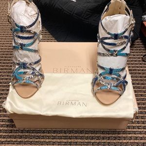 NEW Alexandre Birman strappy snakeskin sandal